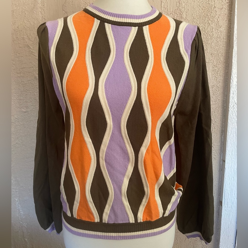 JODIFL Multicolor Wave Pattern Sweater